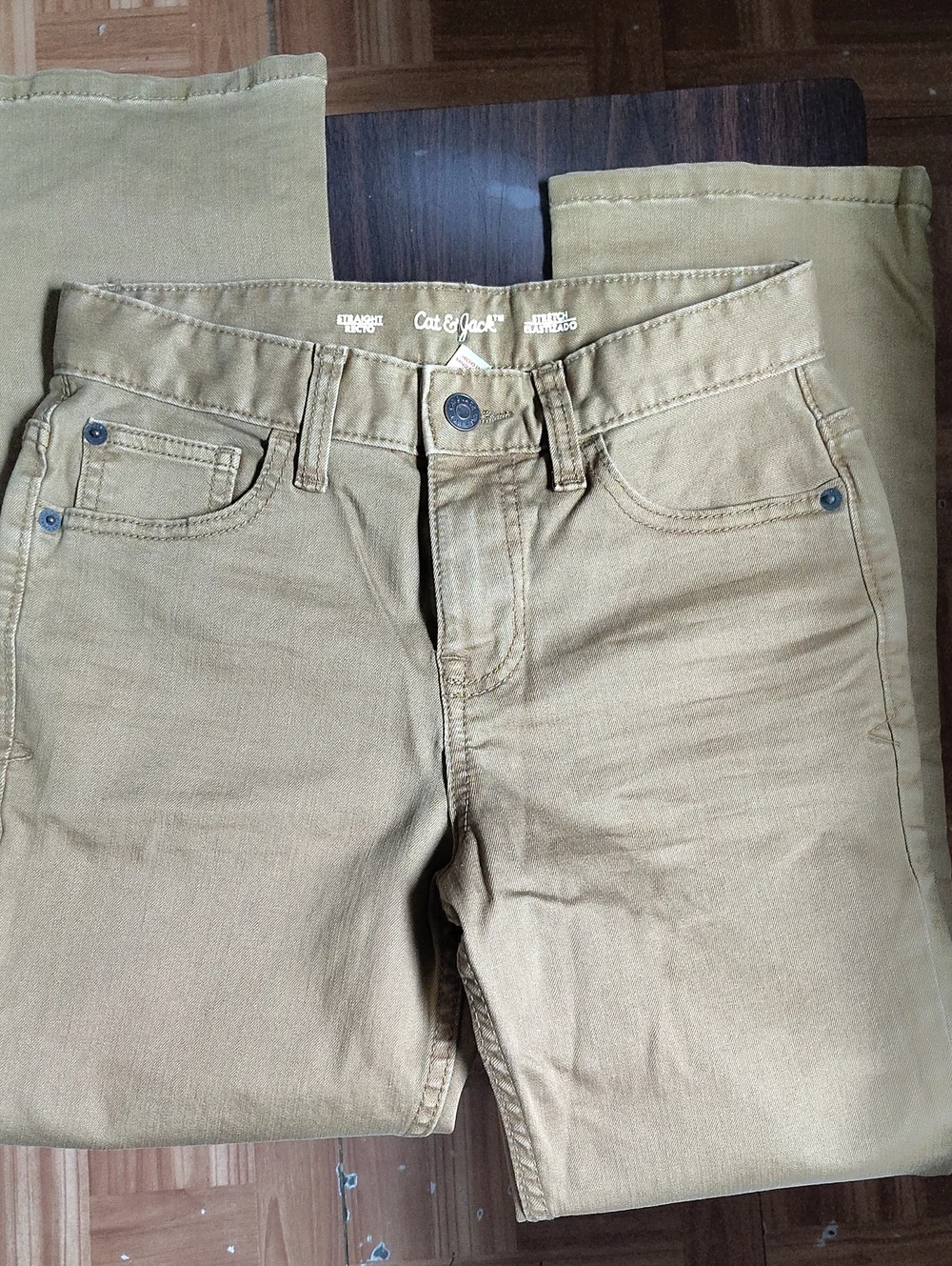 Cat & Jack Men’s Khaki Slim Straight Jeans